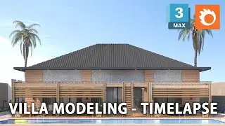 09 Villa - Timelapse - 3ds max #timelapse #3ds_max_timelapse #3dsmaxtutorial