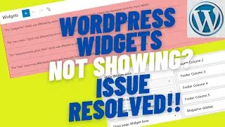 Wordpress widgets not showing up in dashboard | Wordpress 5.8 Tatum