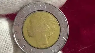 Coin 500 Lira 1988 Italy Error