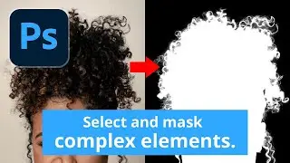 Select and mask hair in Adobe Photoshop.