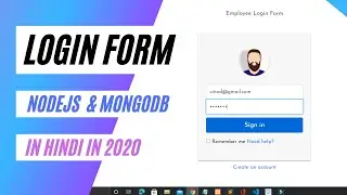 🔴 Signin Form || Login Form using HTML, CSS, Node JS, Express, & MongoDB in Hindi in 2020 #2