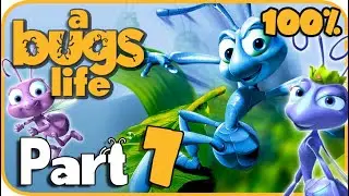 Disney A Bugs Life Walkthrough Part 7 (N64, PS1) 100% The Tree + Molt Boss