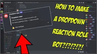 How To Make A Dropdown Reaction Role Bot WITHOUT CODING?!?!?!!?