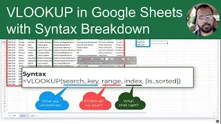 VLOOKUP in Google Sheets with Syntax Breakdown