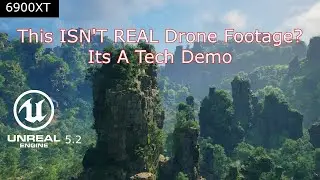 Drone Footage - Unreal Engine 5.2 Electric Dreams Tech Demo - 6900XT Epic Settings (Narration)