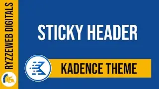 Kadence Sticky Header