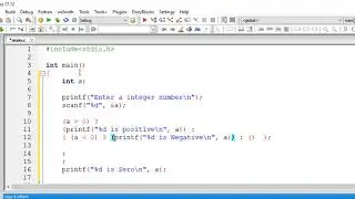 Check Whether Number Is Positive or Negative or Zero Using Ternary Operator: C Program