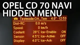 Opel Astra GID & CD 70 NAVI hidden menu (navigation secret testmode Vauxhall diagnostic)