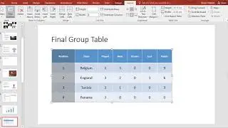 Microsoft PowerPoint - Resize Table Column