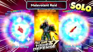 Solo Malevolent Raid | Rewards: Speedaholic Cursed Mask & Finger | All Star Tower Defense Roblox