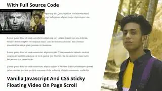 Vanilla Javascript & CSS Sticky Floating Video On  Scroll in 2022 + fullsourcecode | jishaansinghal