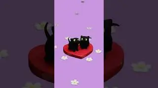 Blender Black Cats in Love