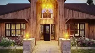 Texas Strong Relaxed Luxury House Plan --Fully Featured Modern Rustic Barn House