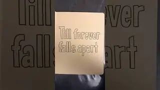 Sans serif lettering typography | #sketchbook ideas | Till forever falls apart