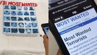 PSYCHWARDUSA Preview FBI Most Wanted Tee With Interactive List