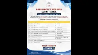 Prediabetes Webinar - ESI Initiative