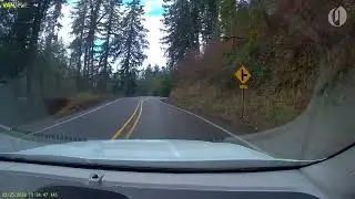 Dramatic video shows car driving off cliff in Clackamas County