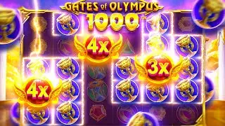 MAX SYMBOLS CONNECTED ON GATES OF OLYMPUS 1000... HUGE TUMBLE!! (Bonus Buys)