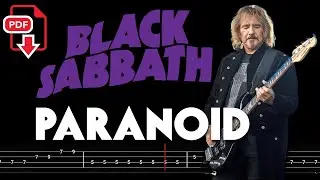 Black Sabbath – Paranoid (🔴Bass Tabs | Notation) 