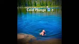 🥶🏔️ Taking a cold plunge in a glacier fed Alpine Lake in the UN to Mountains !￼