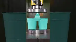 Satisfying Steel Can Crush with Hydraulic Press! 😍🔩 #hydraulicpress #steelcrush #satisfying