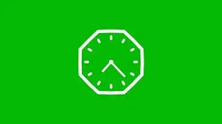 Green screen Counting down 12 hours clock animation video footage