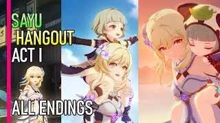Genshin Impact - Sayu Hangout Event (All Endings and Cutscenes)