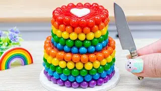 Beautiful Miniature Colorful Cake 🌈 Miniature Rainbow Chocolate Cake Decorating Ideas