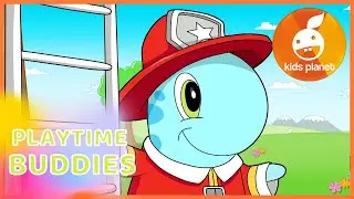 PLAYTIME BUDDIES | Educational cartoons for children | Funny cartoons in English | fireman rescue