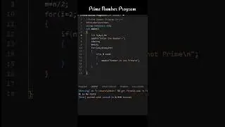 Prime Number Program in CPP Language #shorts