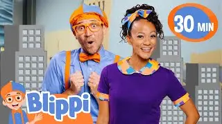 Blippi and Meekah Build A Block Tower | Blippi | Celebrating Diversity