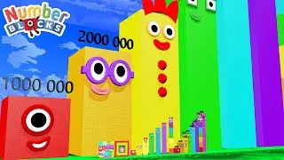 Numberblocks Step Squad NEW 1 to 728 vs 7000000 BIGGEST - The Amazing Step Squad Numberblocks HUGE