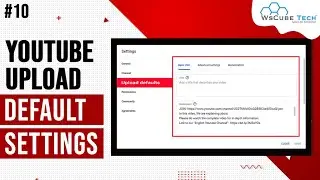 Youtube Channel Upload Default Settings 2023  | YouTube Studio Settings