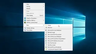 Missing New Folder Option in Windows 10 Context Menu