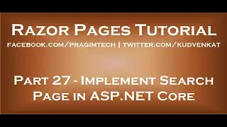 Implement search page in ASP NET Core