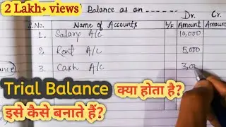 Trial Balance क्या है और इसे कैसे बनाते हैं ? What is Trial Balance & How to prepare Trial Balance ?