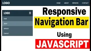 Responsive Navigation Bar With HTML CSS And JAVASCRIPT | Navbar HTML CSS