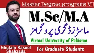 MSc programs Virtual University | MA Programs virtual University | Two years master Degree programs