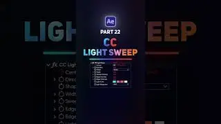 2⃣2⃣  How to use 'CC Light Sweep' in Adobe After Effect  For more AE tips and tricks, follow me and