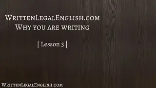 Email course #3: Telling the reader why you are writing