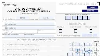 Form 1100EZ Corporation Income Tax Return