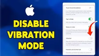 How To Disable Vibration Mode On iPhone 2024 | Turn Off iPhone Vibration Settings