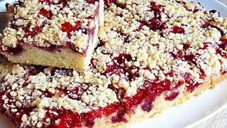 Пирог с Клубникой Вкусный и Нежный. Ягодный Пирог с Клубникой.