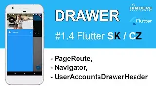 Flutter SK/CZ – #1.4 – DRAWER – PageRoute, Navigator, UserAccountsDrawerHeader