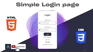 login page using html and css | fancy border radius