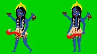 Green Screen Kali Maa Cartoon Character/Kali Maa Green Screen/Green Screen Durga maa