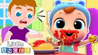 Yes Yes, I can Eat by Myself! | Good Manners Song | Little Angel Nursery Rhymes