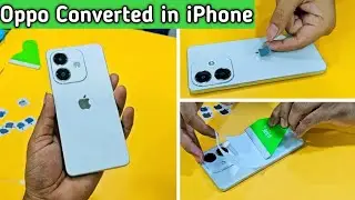 Oppo A3x Converted into iPhone 15 pro with Apple Logo and Lamination skin