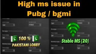 How To Solve High ms Issue in pubg mobile | High ms Issue In Pakistani Lobby | PUBG Mobile