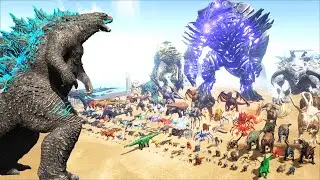 GODZILLA VS EVERY CREATURE IN ARK | Cantex